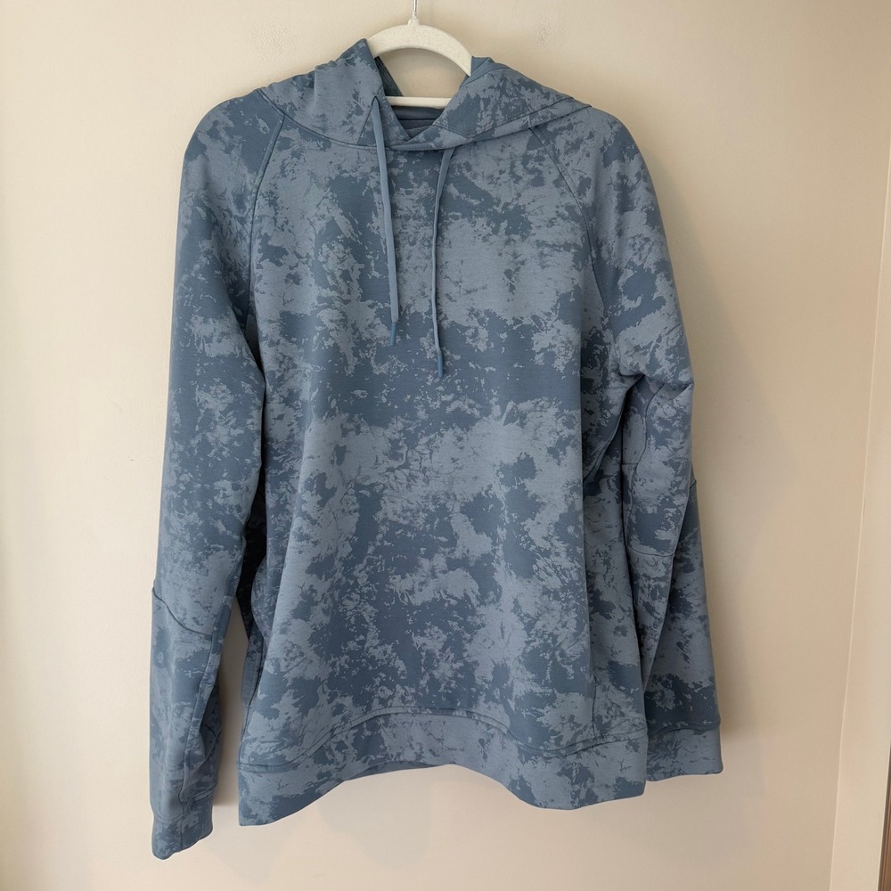 Lululemon City Sweat Pullover Hoodie XL Blue Marble Tie Dye Sweatshirt
